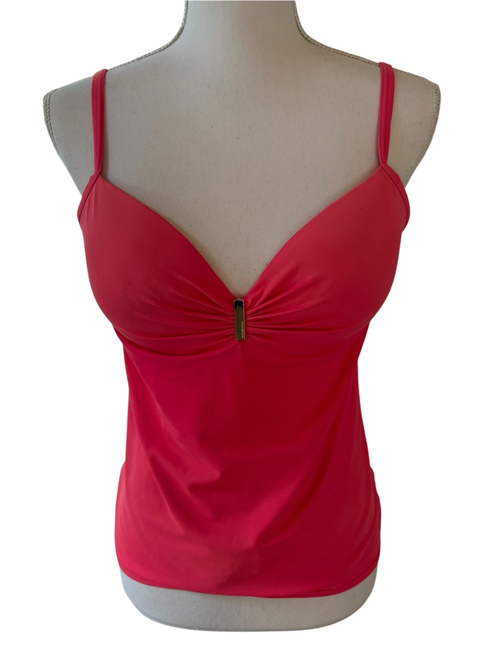 Victoria’s Secret Bright Coral The Heavenly Tankini.  Size 36B